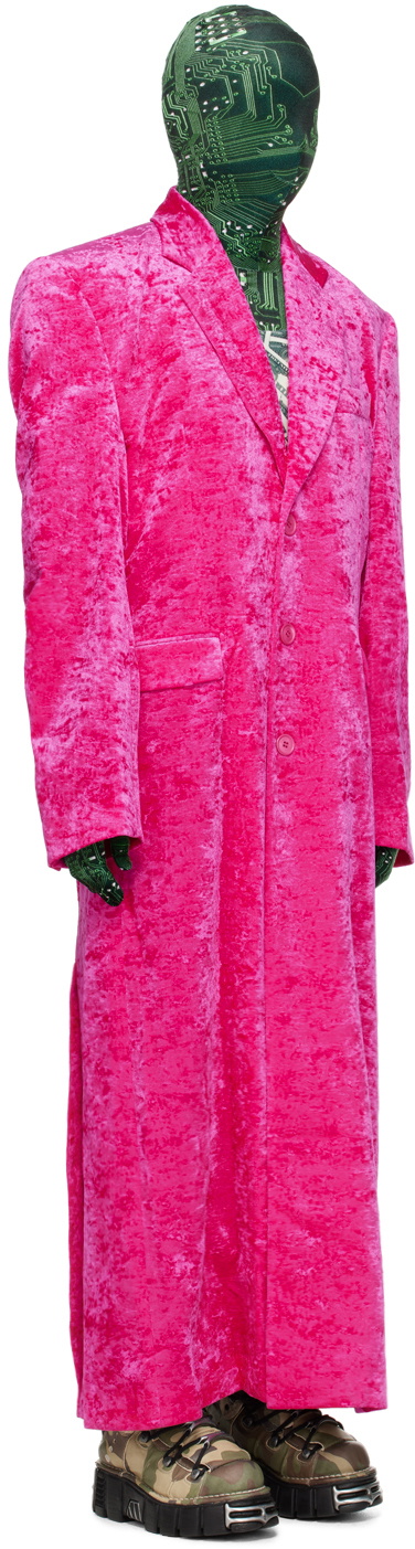 VETEMENTS Pink Button Up Coat