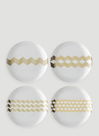 LSA International Set of Four Chevron Teaplate