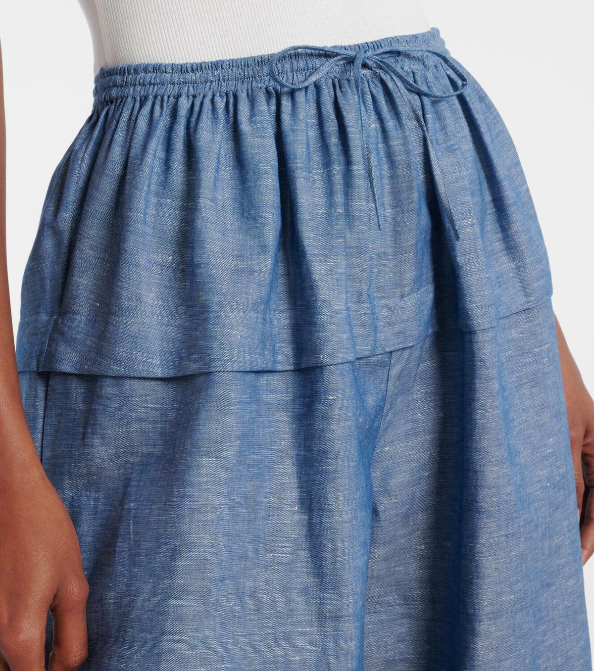Alaïa Cotton and linen wide-leg pants