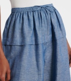 Alaïa Cotton and linen wide-leg pants