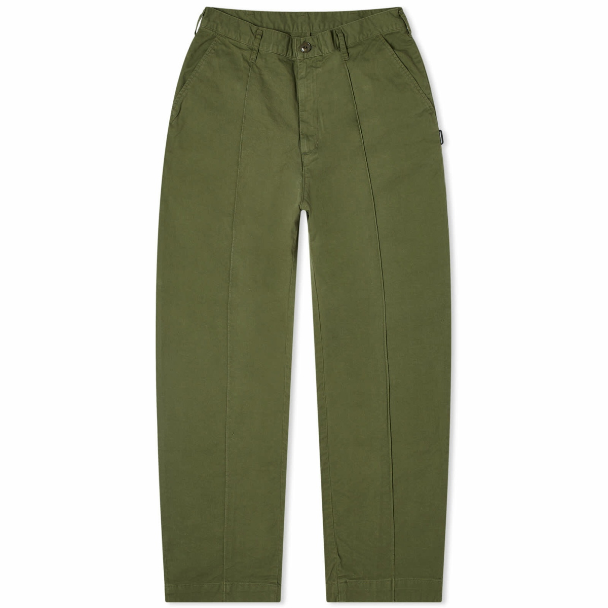 Neighborhood Men's Pin Tuck Trousers in Olive Drab Neighborhood