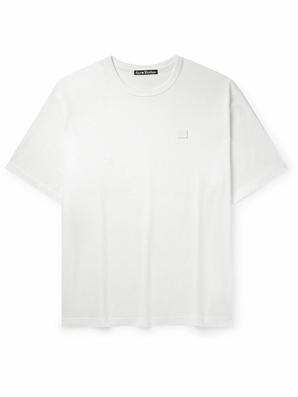 Photo: Acne Studios - Exford Logo-Appliquéd Cotton-Jersey T-Shirt - White