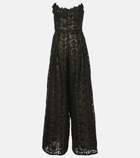 Oscar de la Renta Strapless lace jumpsuit