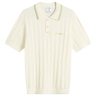 Casablanca Men's Tennis Boucle Polo Shirt in White