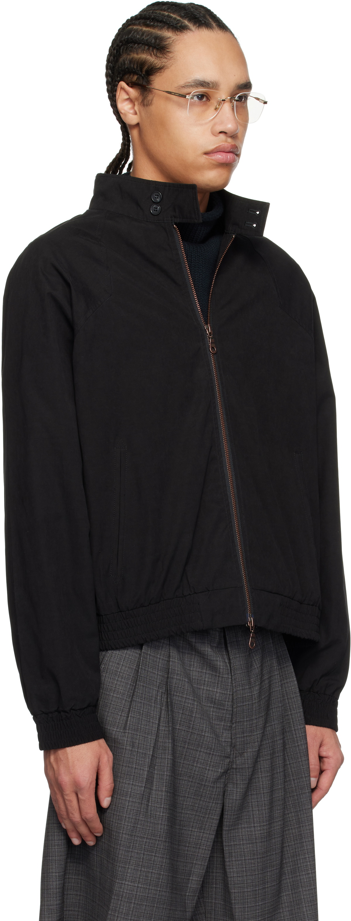 Carter Young SSENSE Exclusive Black Western Harrington Jacket