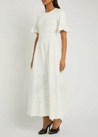 Needle & Thread Scalloped Pointelle-knit Gown Cream