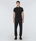 Moncler Logo cotton piqué polo shirt