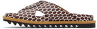 Dries Van Noten Brown & White Leather Net Sandals