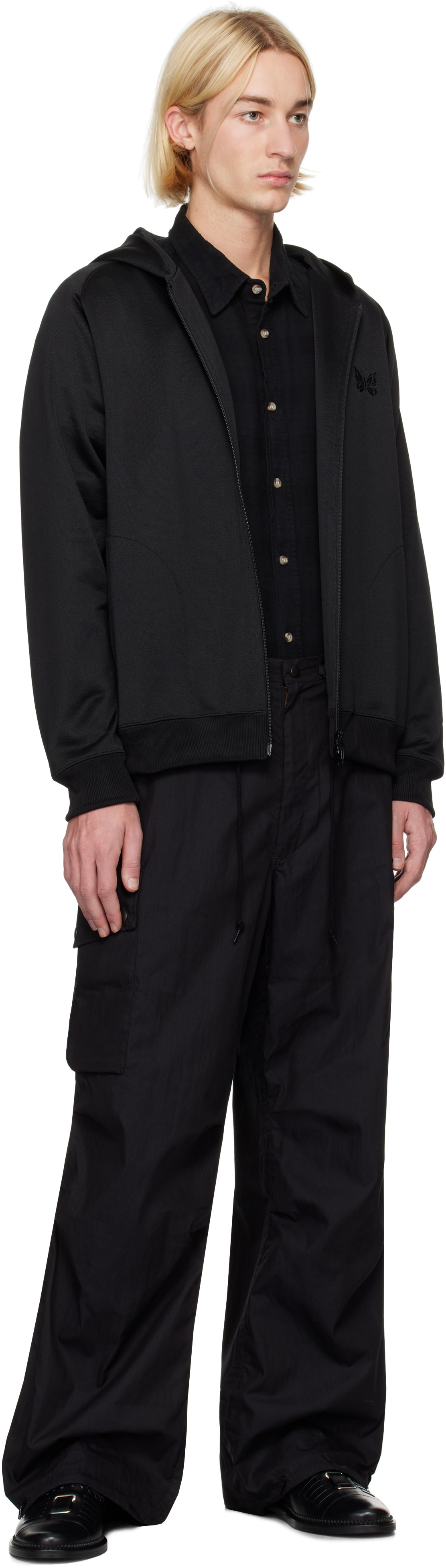 NEEDLES Black Zipped Hoodie