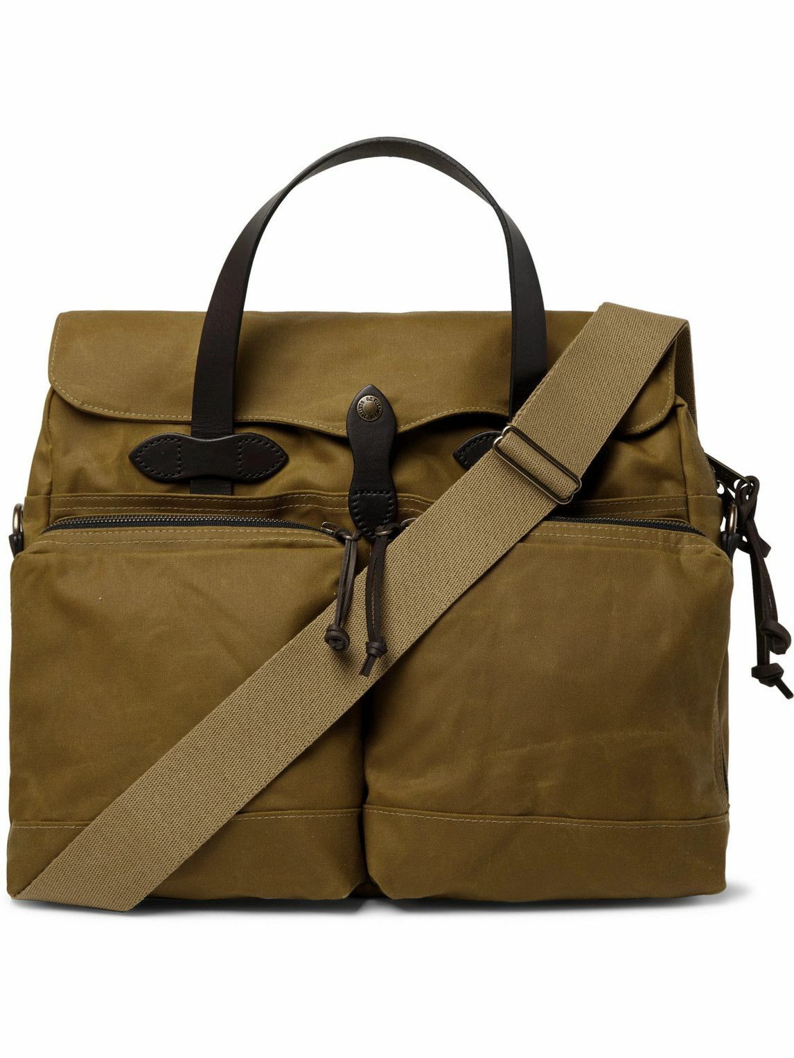 Photo: Filson - 24-Hour Leather-Trimmed Coated-Canvas Briefcase