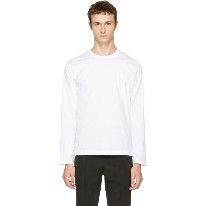 Photo: Comme des GarÃ§ons Shirt White Long Sleeve Basic T-Shirt 