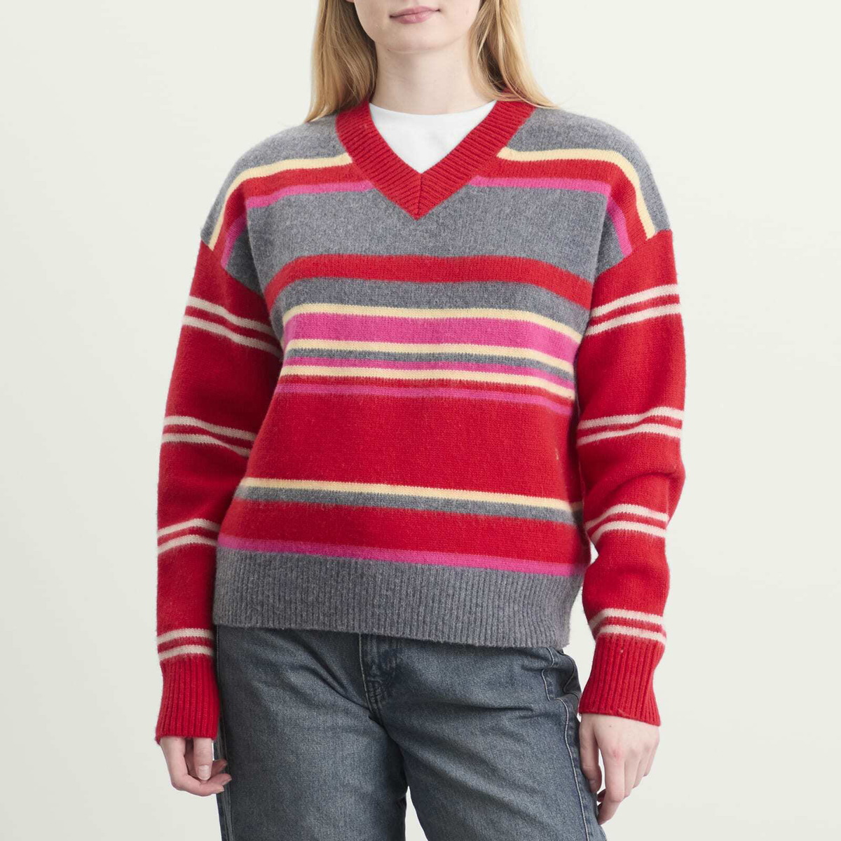 Damson Madder Women's Rene V Jumper in Multi