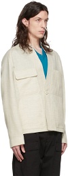 Ermenegildo Zegna Couture Off-White Wool Jacket