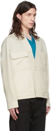 Ermenegildo Zegna Couture Off-White Wool Jacket