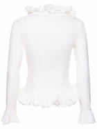 LUDOVIC DE SAINT SERNIN Ruffled Poplin Long Sleeve Shirt