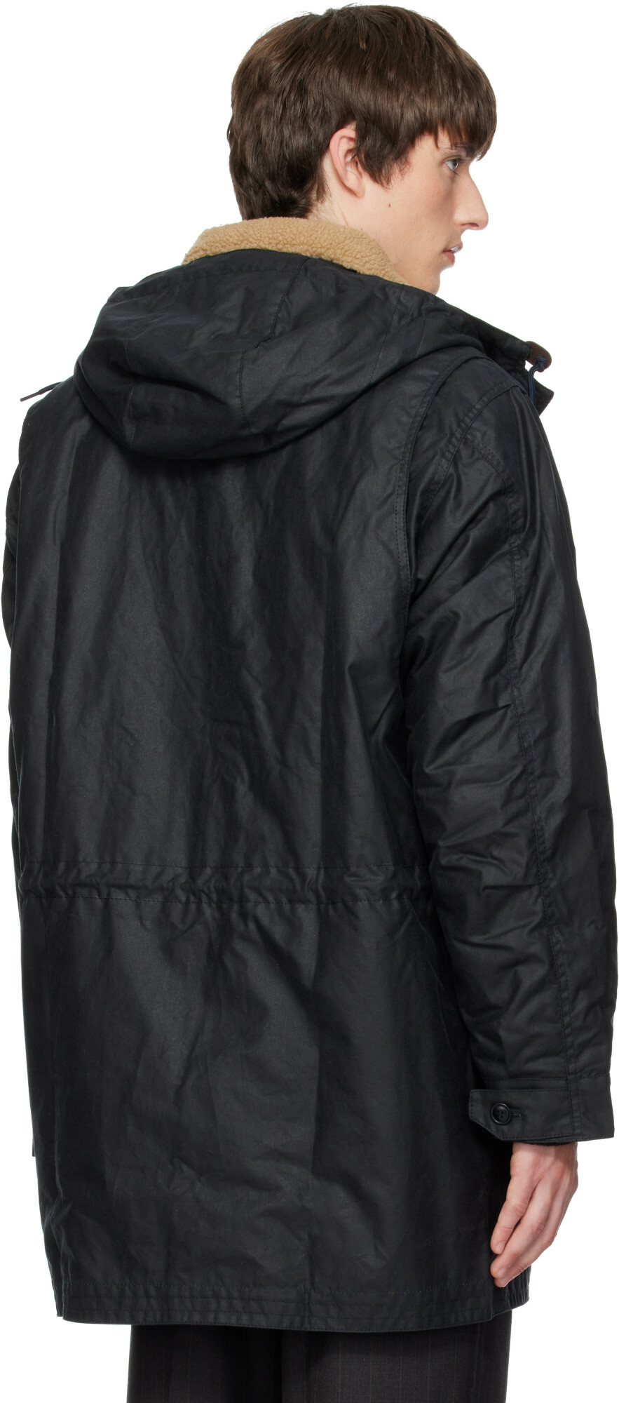 Barbour Navy Ursula Waxed Parka