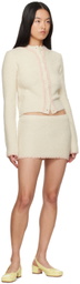 GUIZIO Off-White Palmyra Knit Cardigan