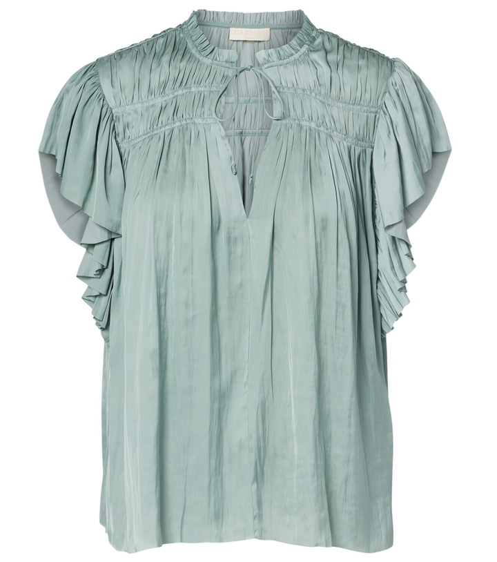 Photo: Ulla Johnson Agosta plissé satin top