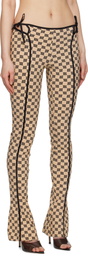 MISBHV Beige Monogram Coquette Leggings