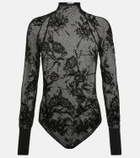 Alaïa Floral mesh bodysuit
