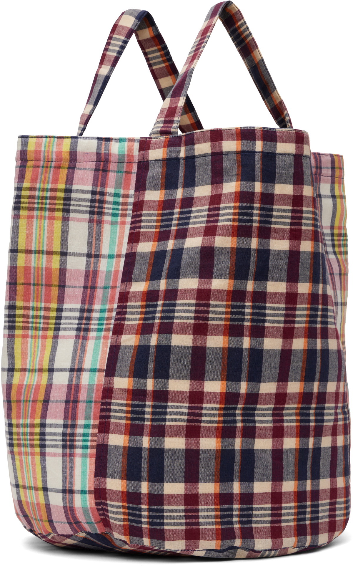 Drake's Multicolor Madras Patchwork Tote