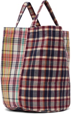 Drake's Multicolor Madras Patchwork Tote