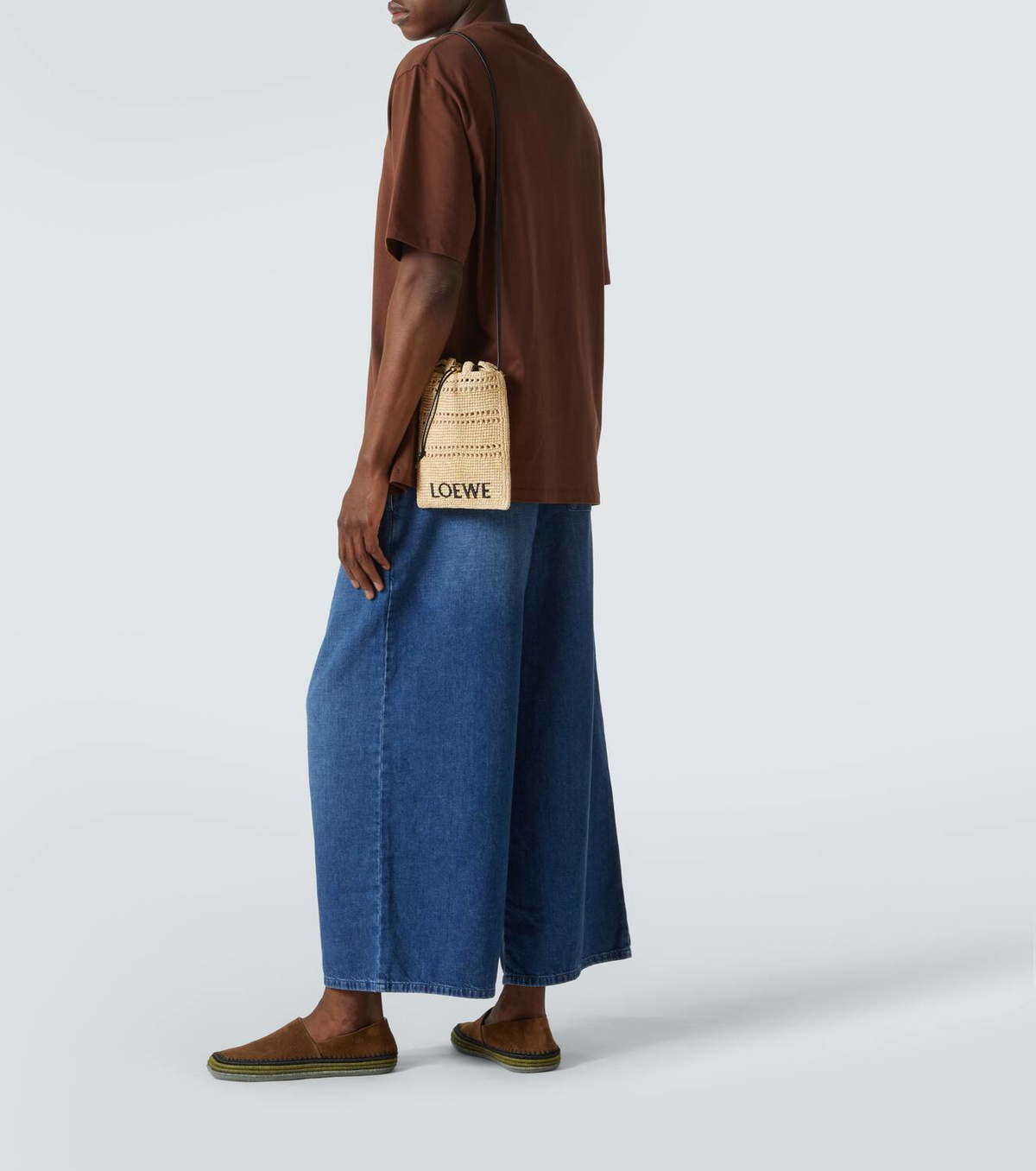 Loewe Paula's Ibiza logo raffia crossbody bag Loewe Loewe Paula's Ibiza logo raffia crossbody bag Loewe