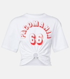 Rabanne Printed cropped cotton-blend T-shirt