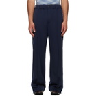 Marni Navy Piped Wool Twill Trousers