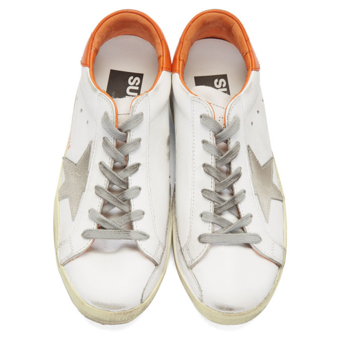 Golden goose superstar orange hot sale