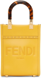 Fendi Yellow Mini Sunshine Shopper Shoulder Bag