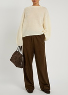 Toteme Ribbed-knit Mohair-blend Jumper Ecru