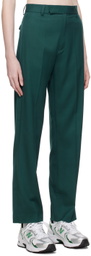 Palmes Green Fine Pleated Trousers