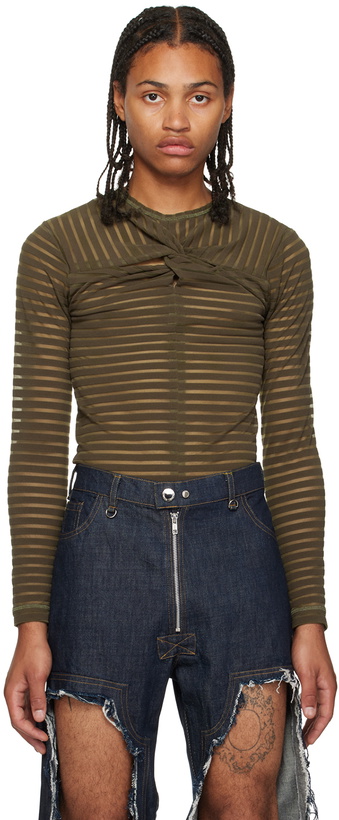 Photo: Parnell Mooney Khaki Knot Long Sleeve T-Shirt