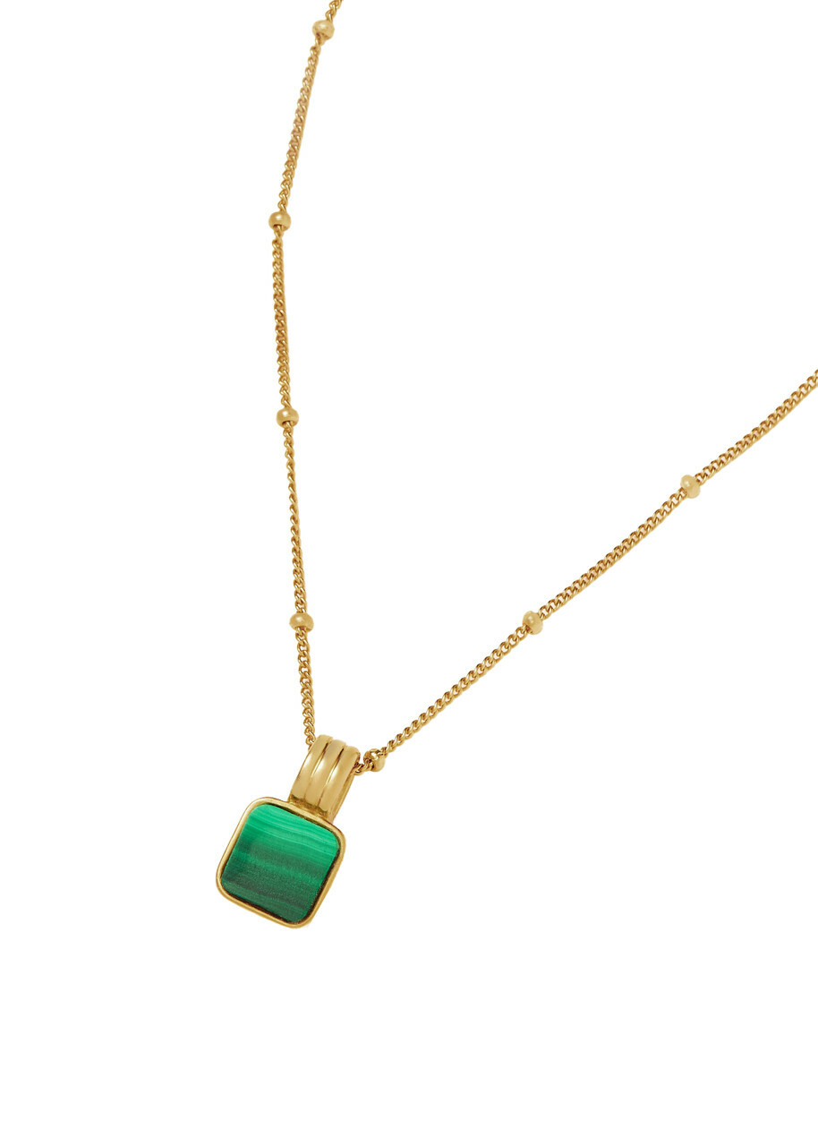 Missoma X Lucy Williams Square Malachite 18kt Gold-plated Necklace - Green - One Size
