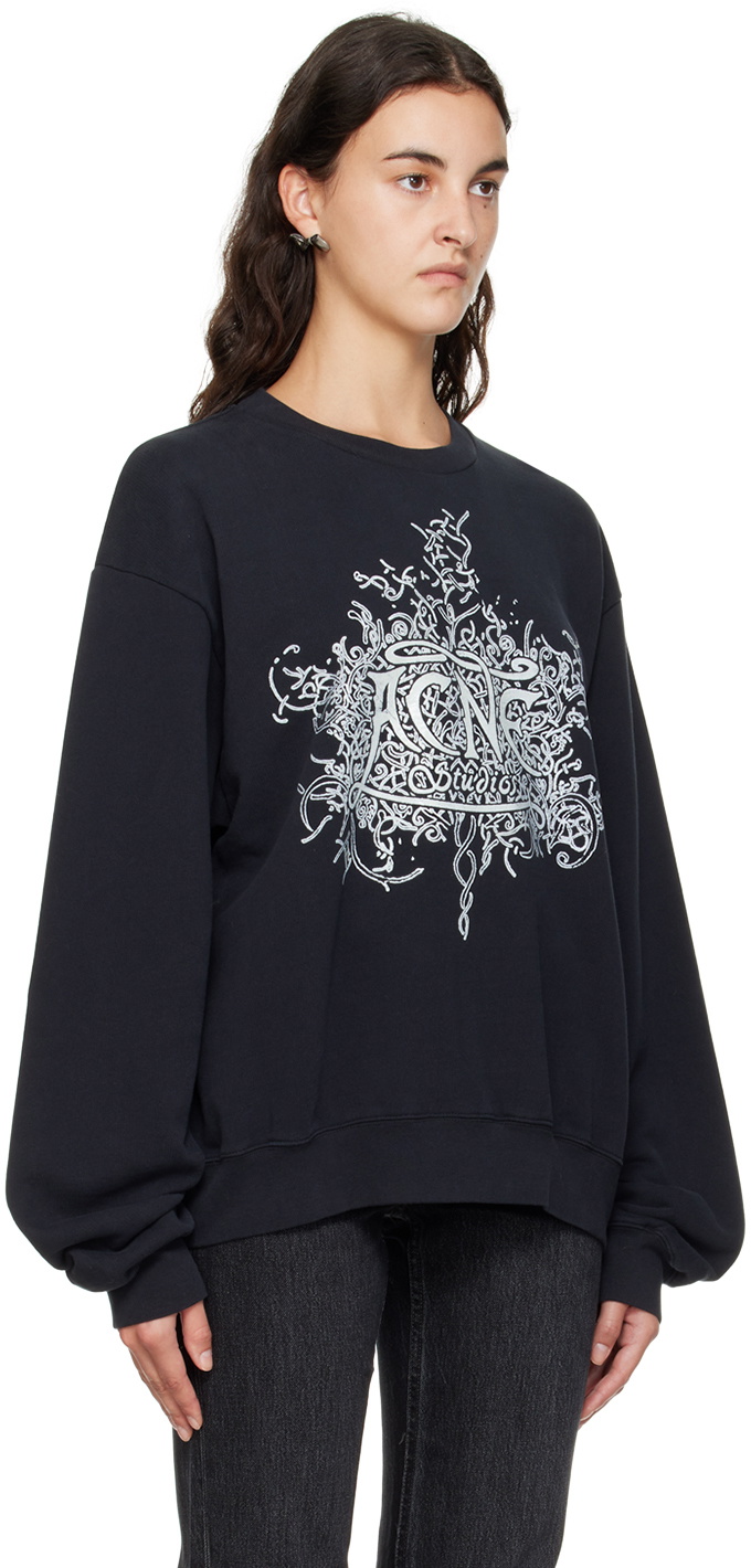 Acne Studios Black Glow In The Dark Sweatshirt Acne Studios