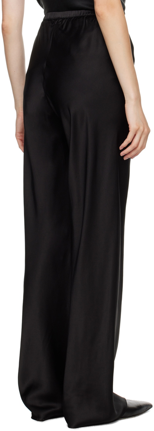 Silk Laundry Black Bias-Cut Lounge Pants Silk Laundry