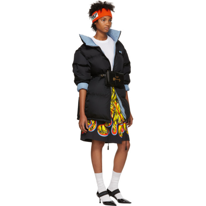 Prada Multicolor Banana Flames Foldover Skirt Prada