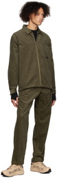 Gramicci Khaki Grid Jam Trousers