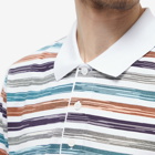 Missoni Men's Zig Zag Polo T-Shirt in White/Blue/Orange