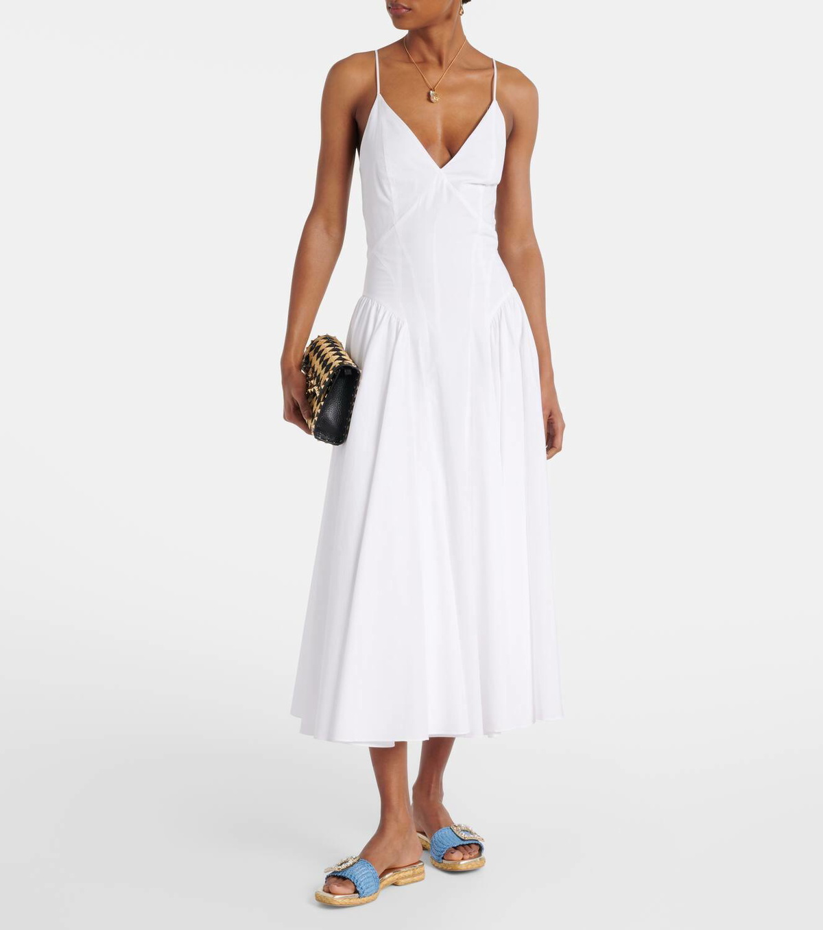 Roger Vivier Espa embellished raffia slides