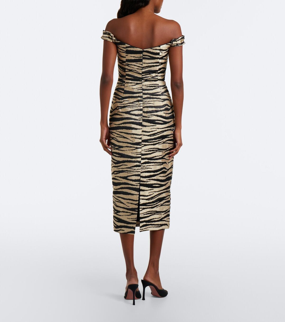Markarian Amina off-shoulder jacquard midi dress