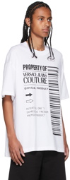 Versace Jeans Couture White Barcode T-Shirt