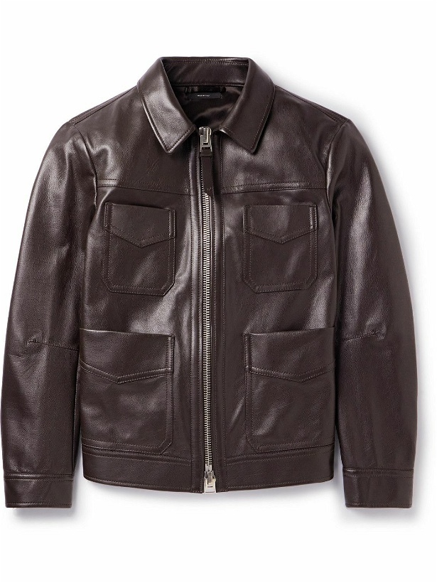 Photo: TOM FORD - Leather Jacket - Brown