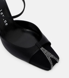 Herbert Levine Hidden Gem embellished satin mules