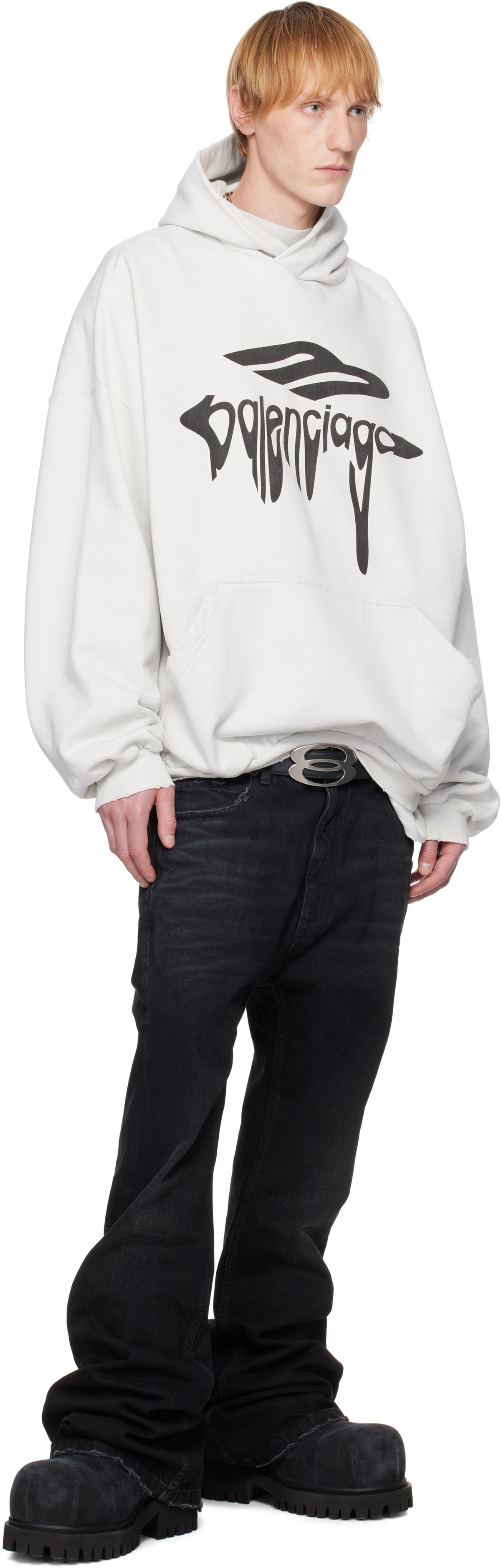 Balenciaga Off-White 3B Liquified Hoodie Balenciaga