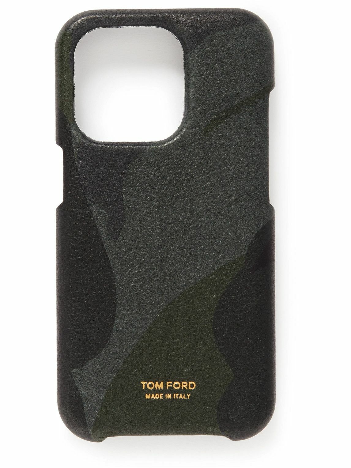 Photo: TOM FORD - Camouflage-Print Leather iPhone 14 Pro Case