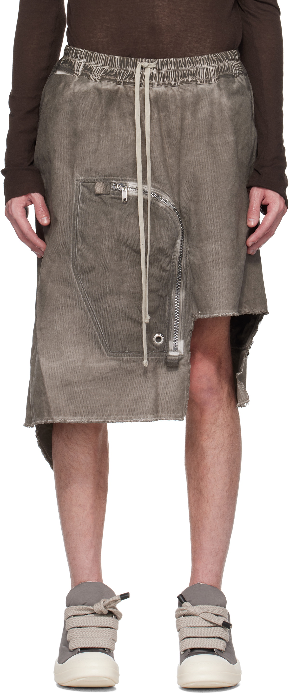 Rick Owens DRKSHDW Gray Hollywood Dracca Skirt Rick Owens Drkshdw