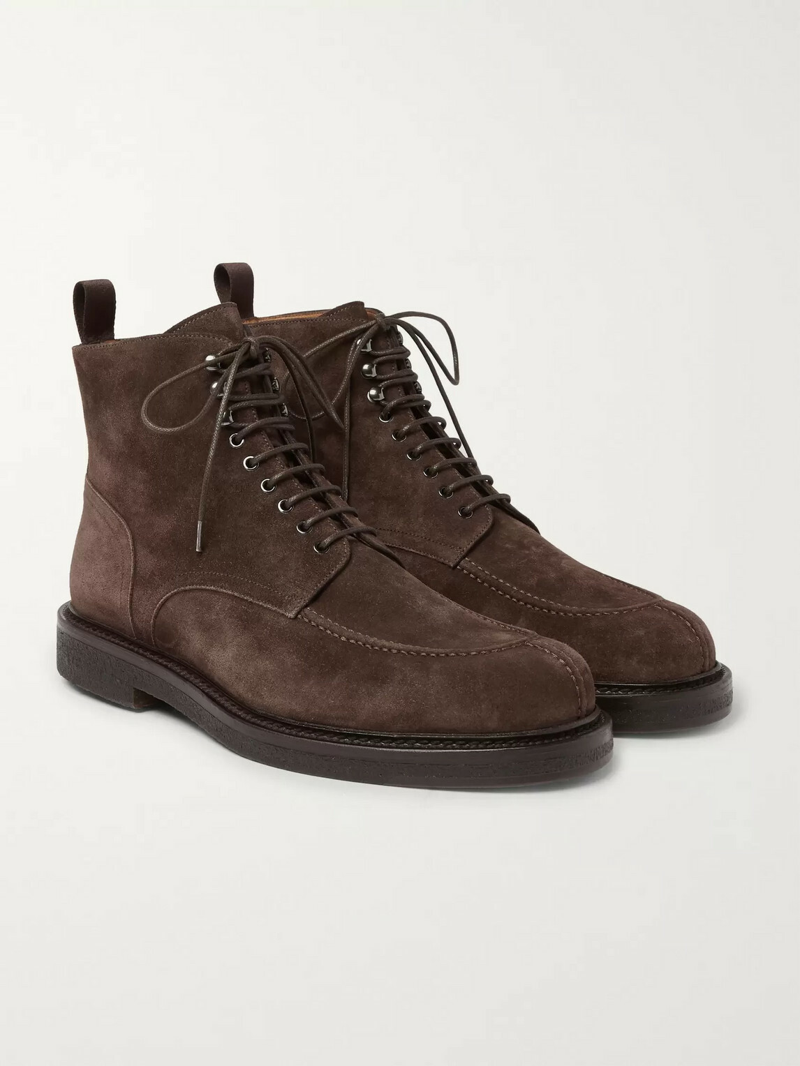 Mr P. - Jacques Shearling-Lined Suede Boots - Brown