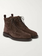 Mr P. - Jacques Shearling-Lined Suede Boots - Brown